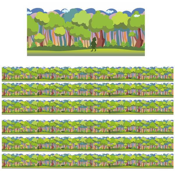 Eureka Once Upon A Dream Forest Extra Wide Die-Cut Deco Trim, 72PK 846360 - main
